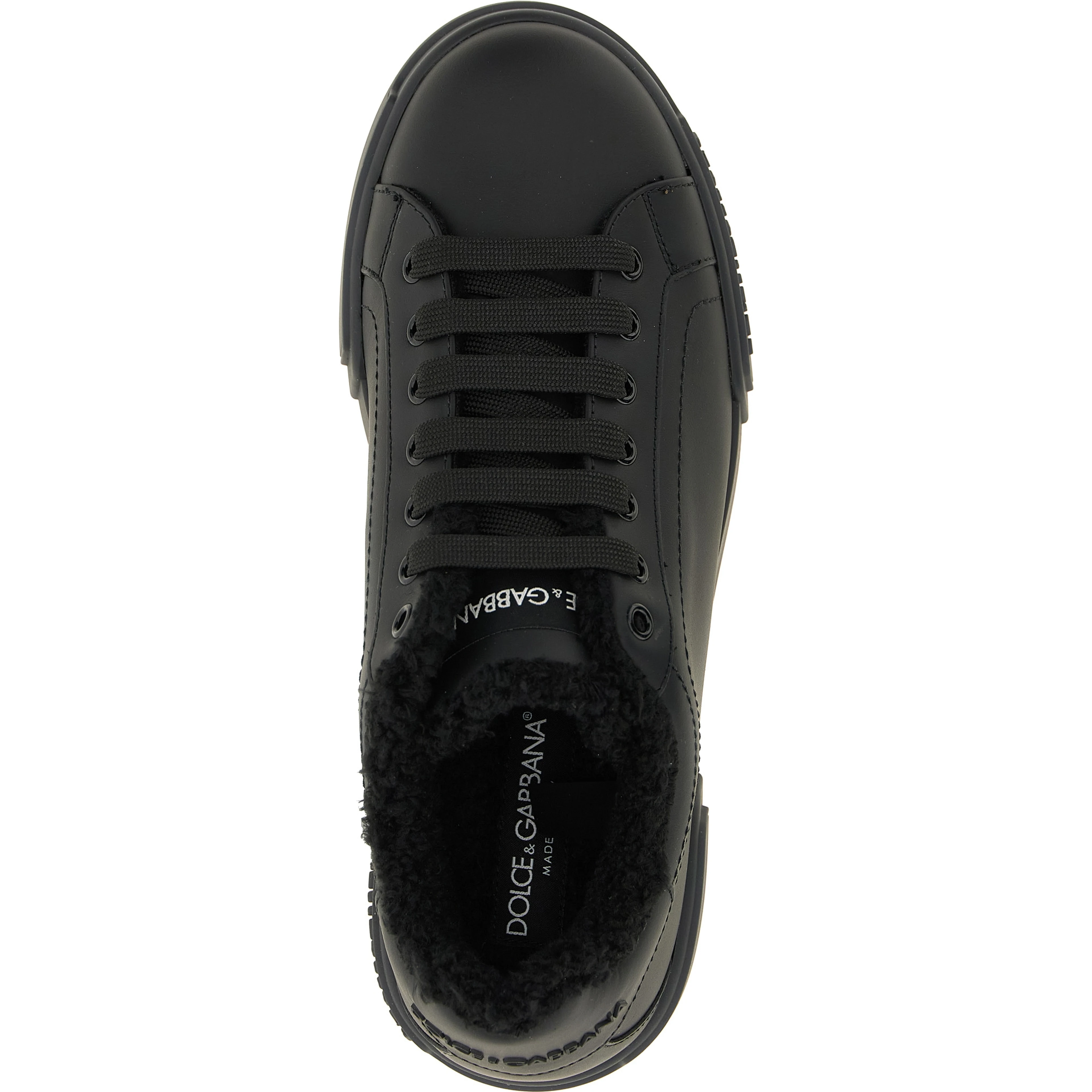 Black Calfskin Low Top Sneakers