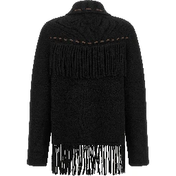 Black Wool Full-Length Jacket
