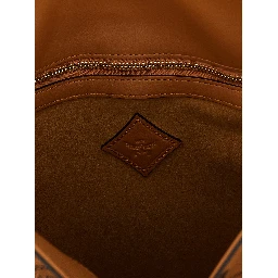 Brown Polyethylene Shoulder Bag