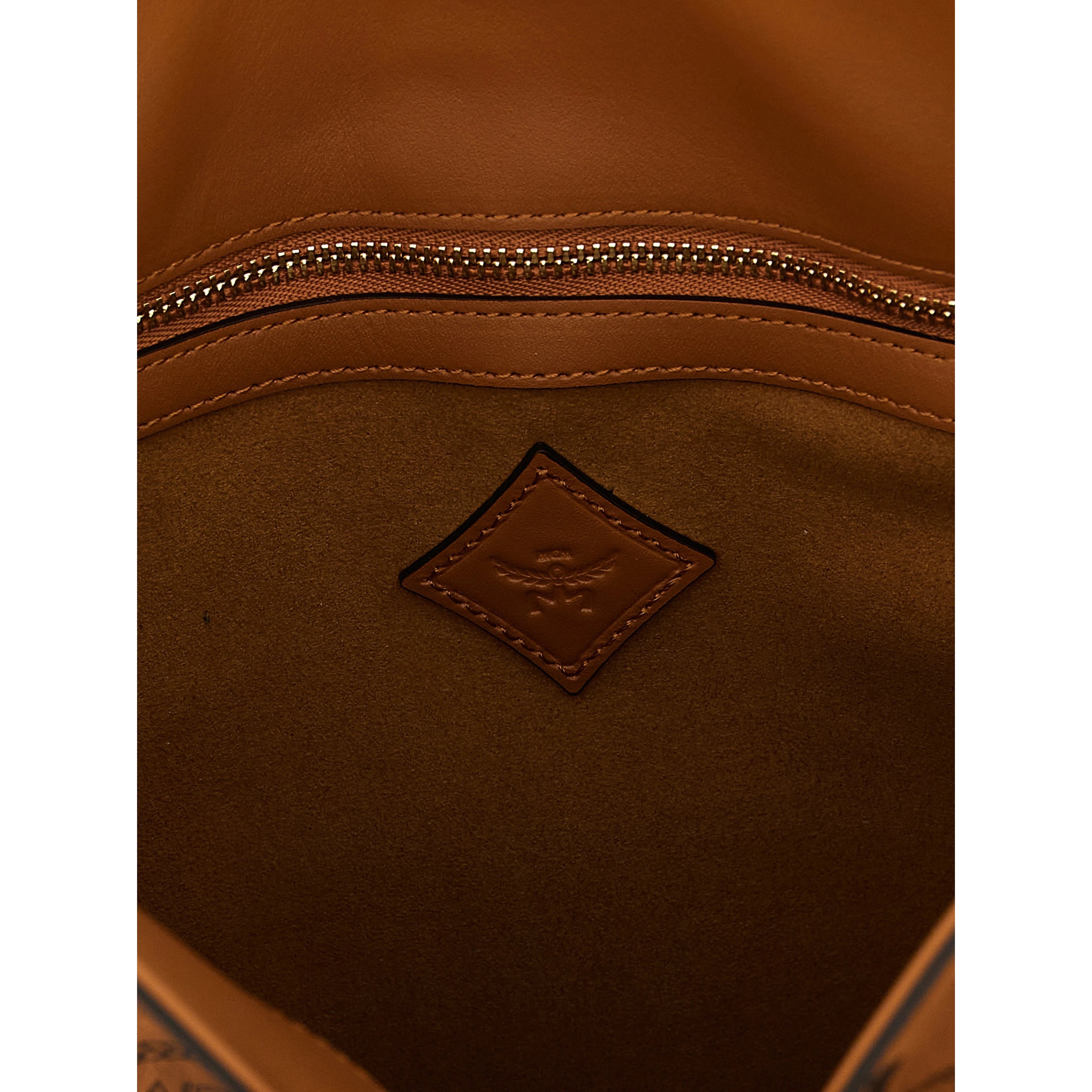 Brown Polyethylene Shoulder Bag