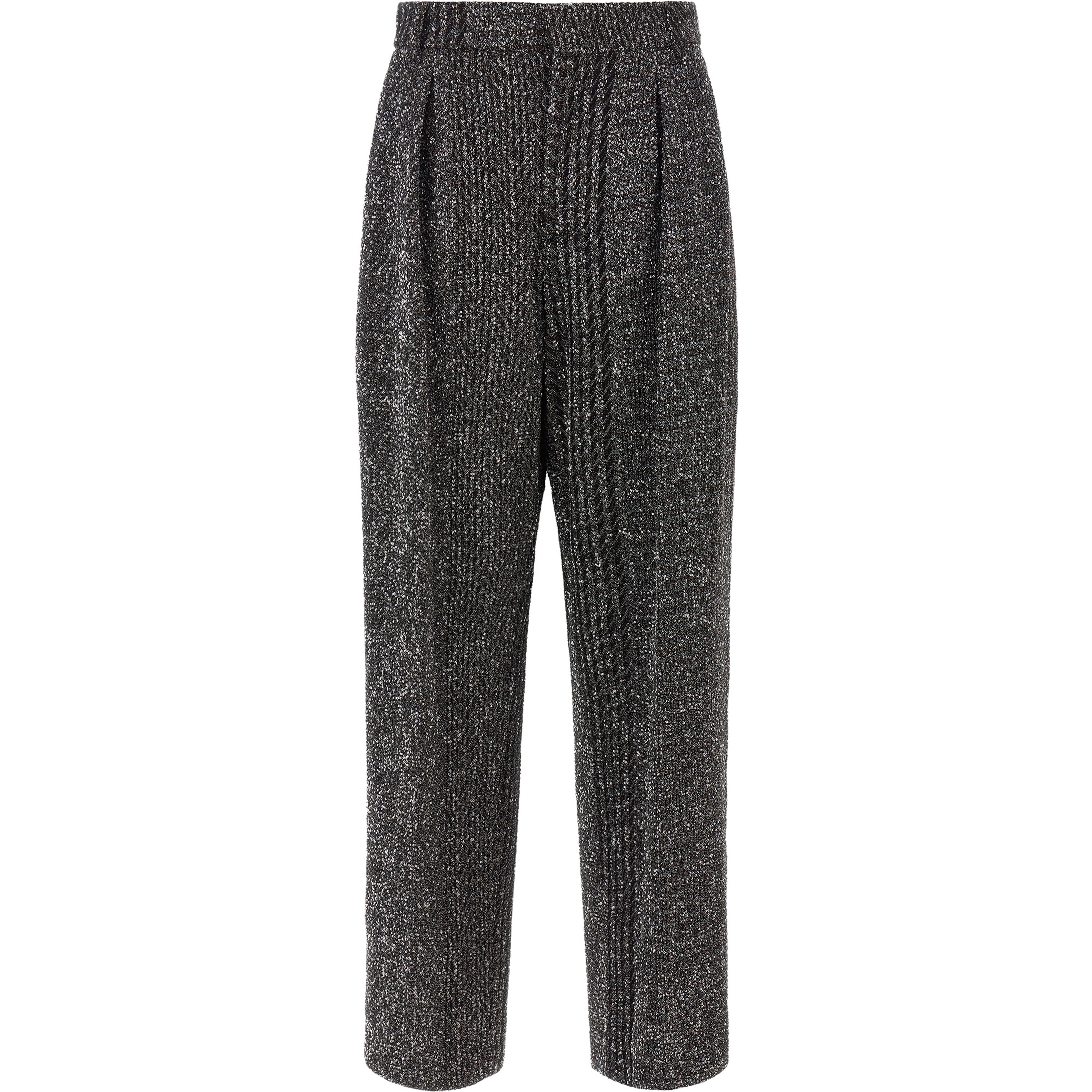 Black Polyamide Casual Pants