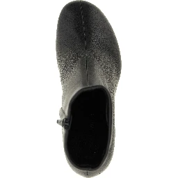Black Lamb Leather Ankle Boots