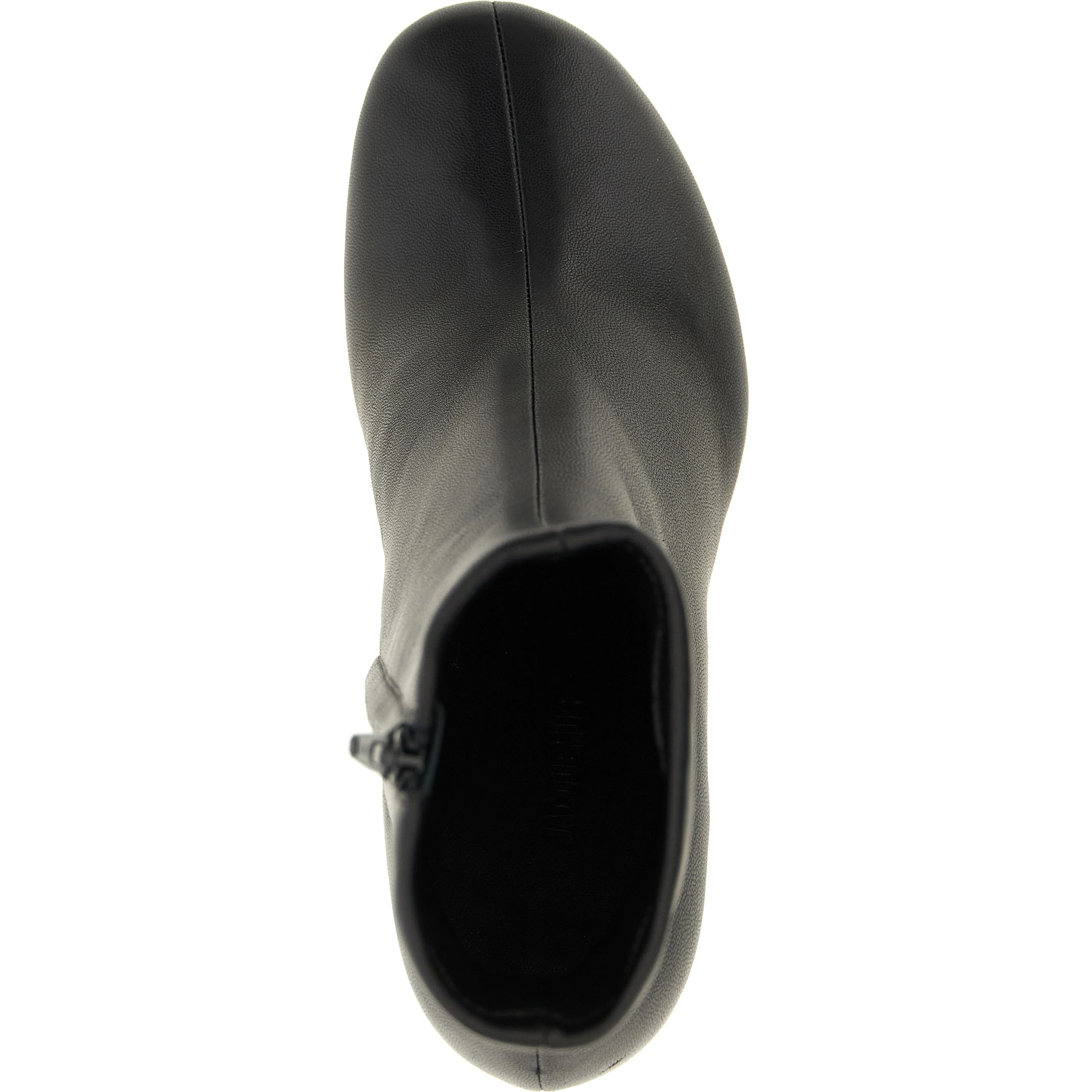 Black Lamb Leather Ankle Boots