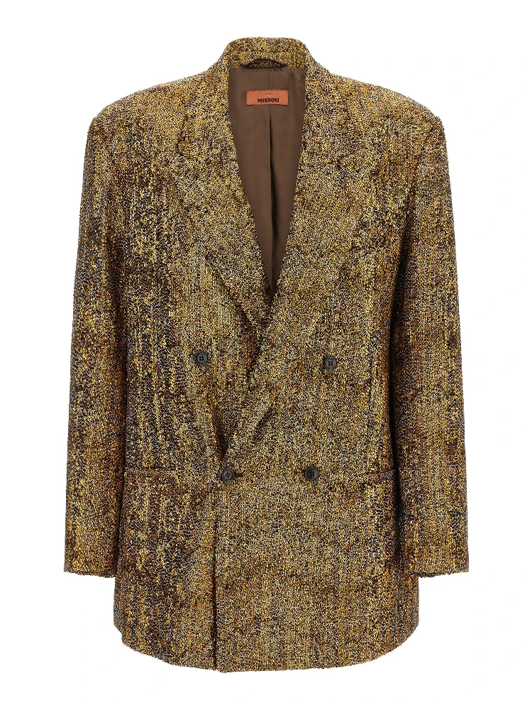 Gold Polyester Blazer