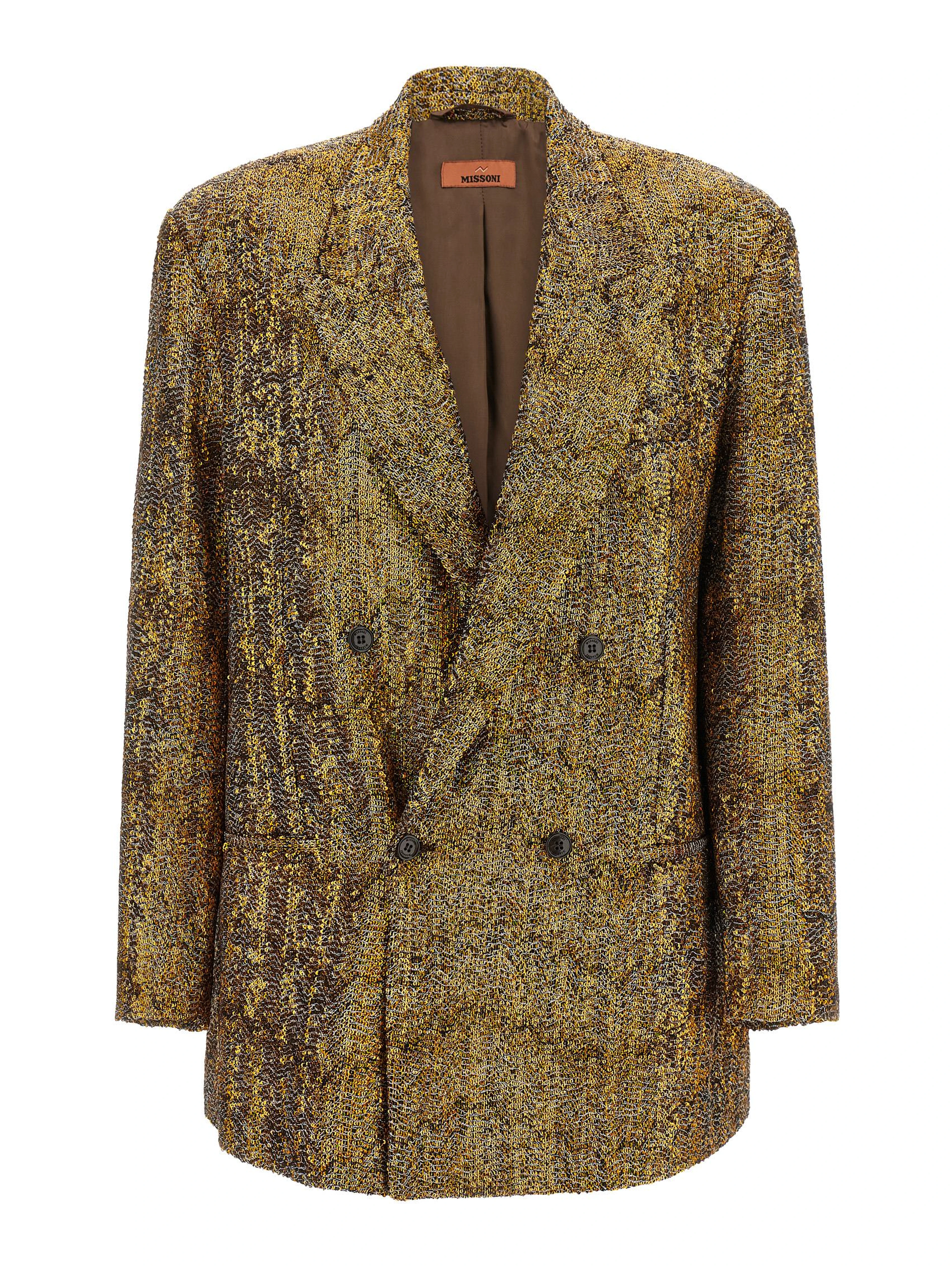 Gold Polyester Blazer