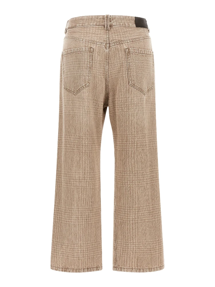 Beige Cotton Cropped Jeans alternative