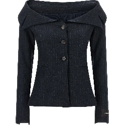 Blue Polyester Blazer