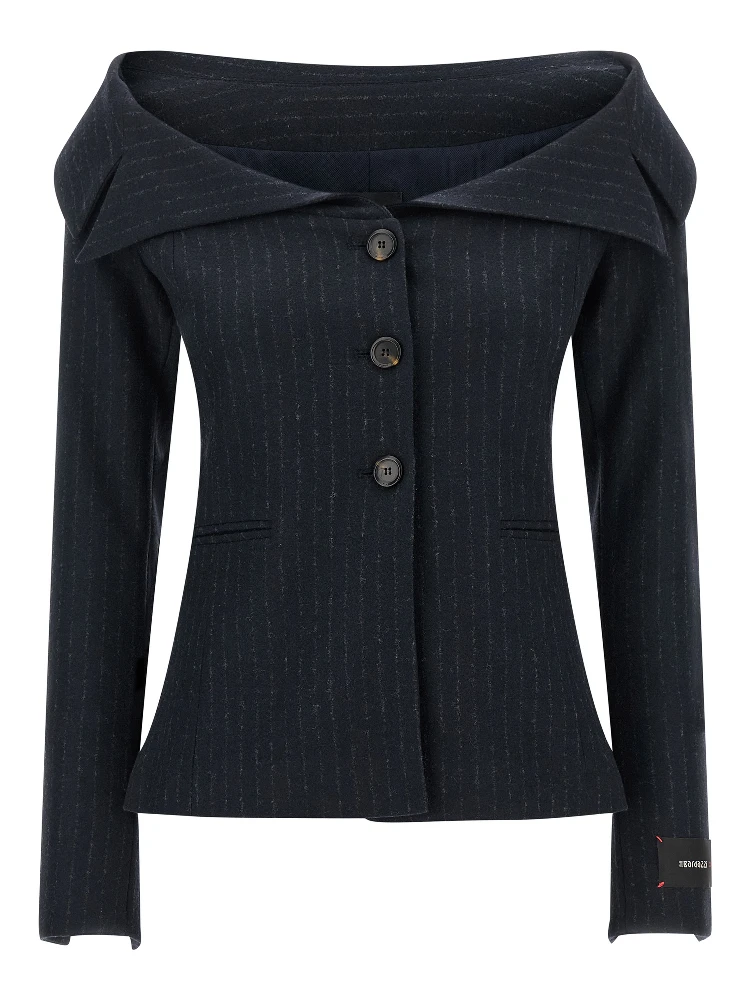 Blue Polyester Blazer