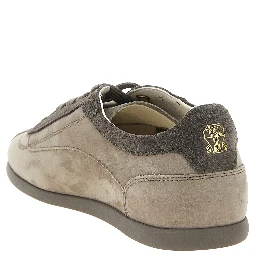 Gray Calfskin Low Top Sneakers