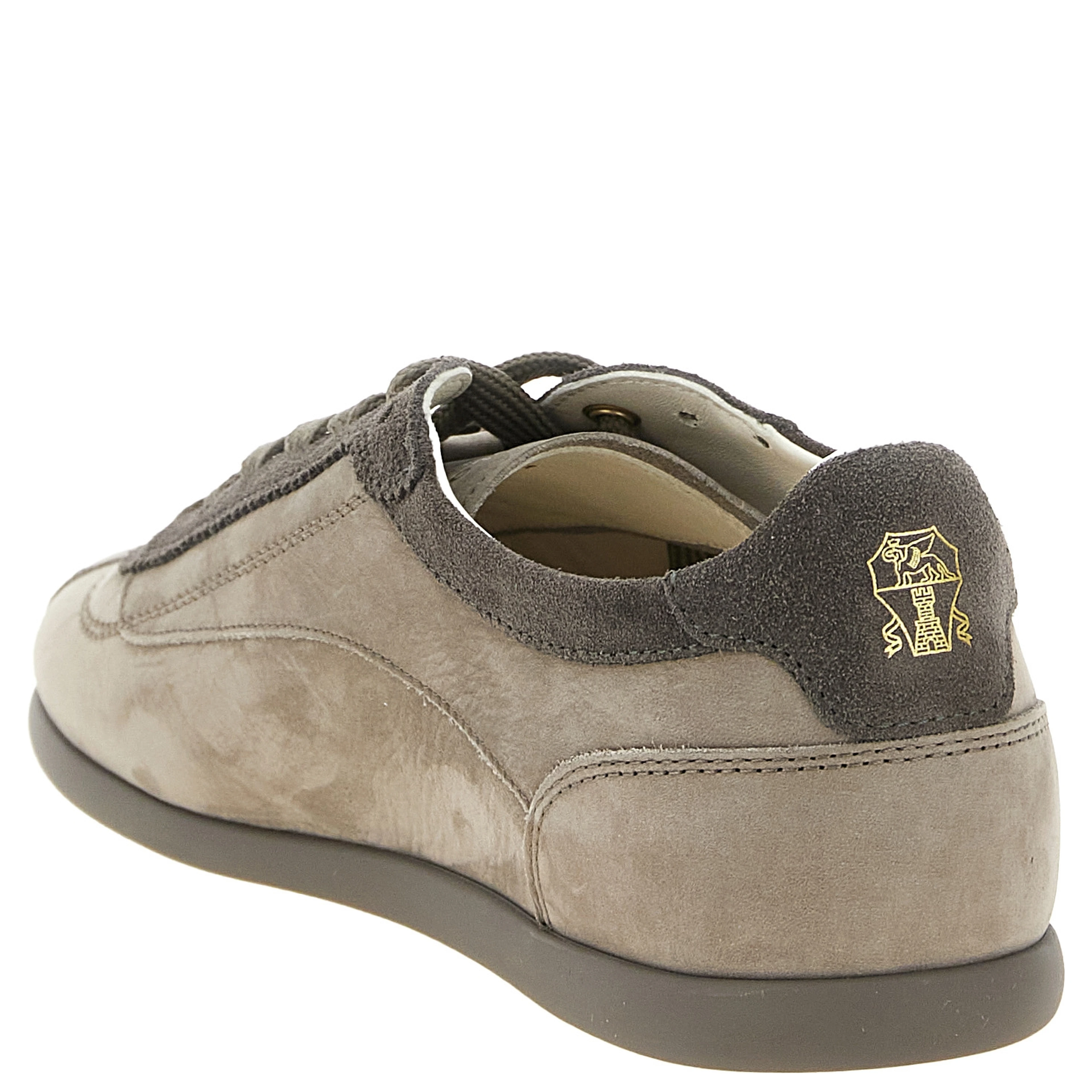 Gray Calfskin Low Top Sneakers