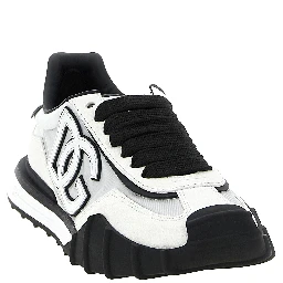 Bicolor Polyamide Athletic Sneakers