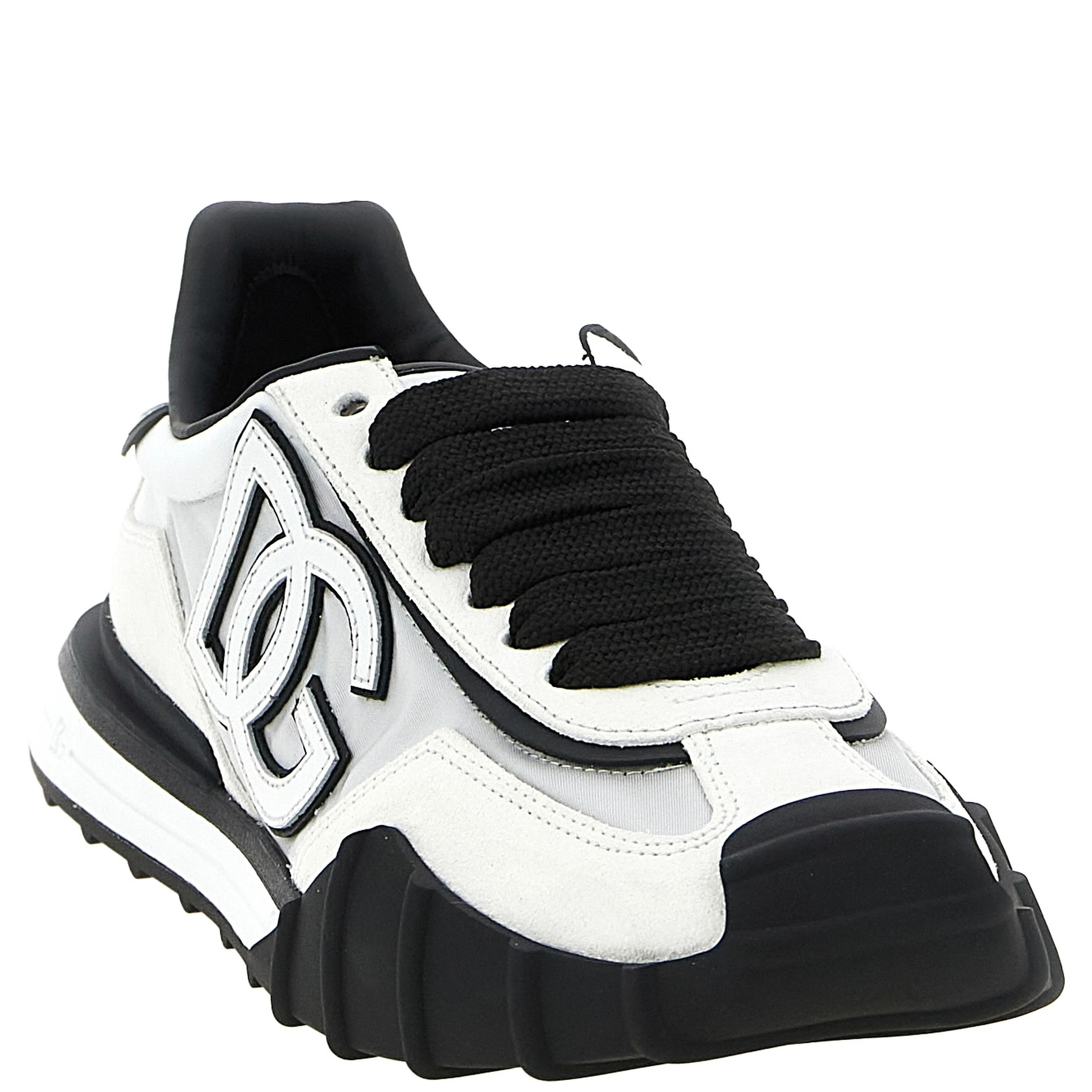 Bicolor Polyamide Athletic Sneakers