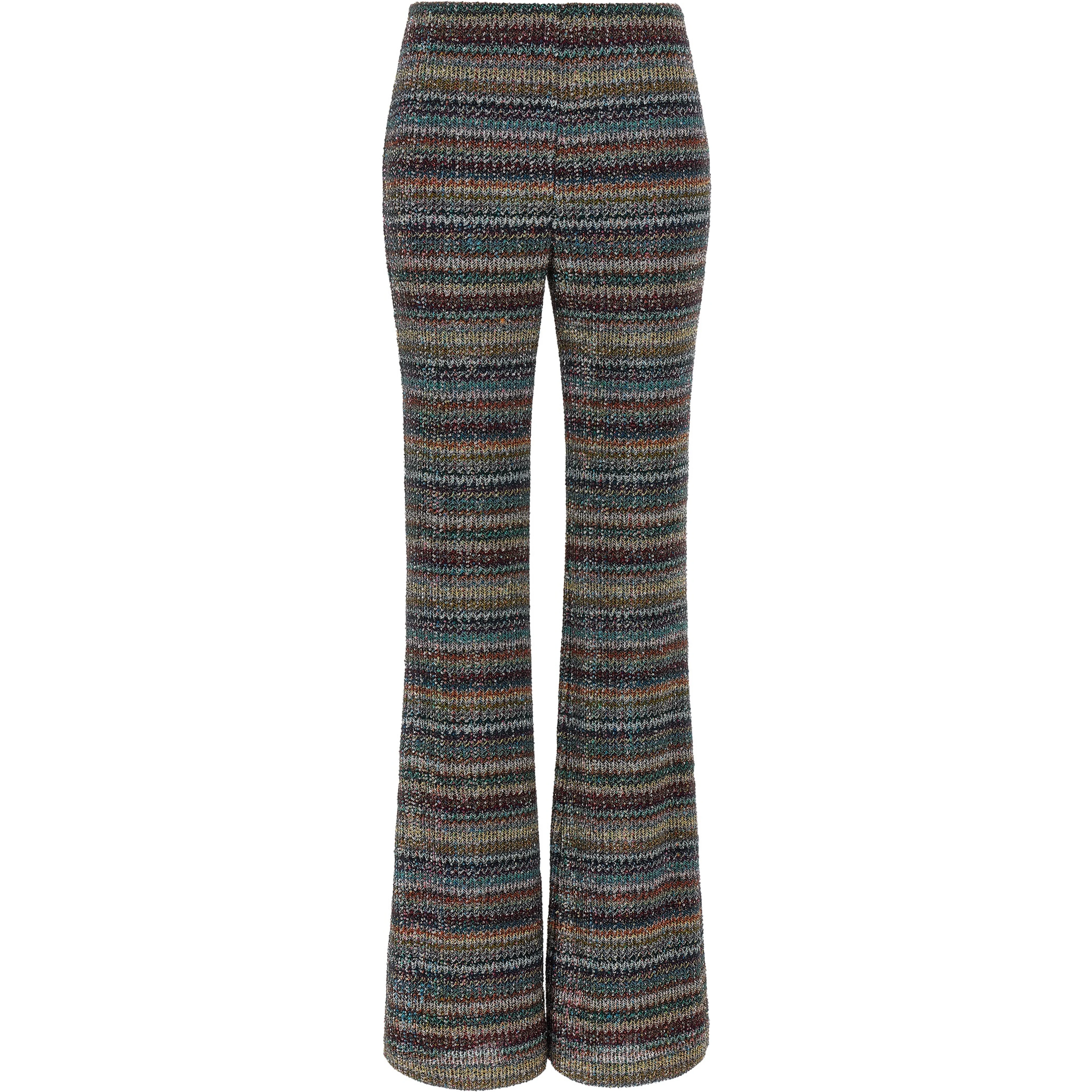 Multicolor Viscose Flared Pants