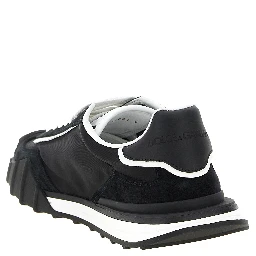 Black Polyamide Athletic Sneakers