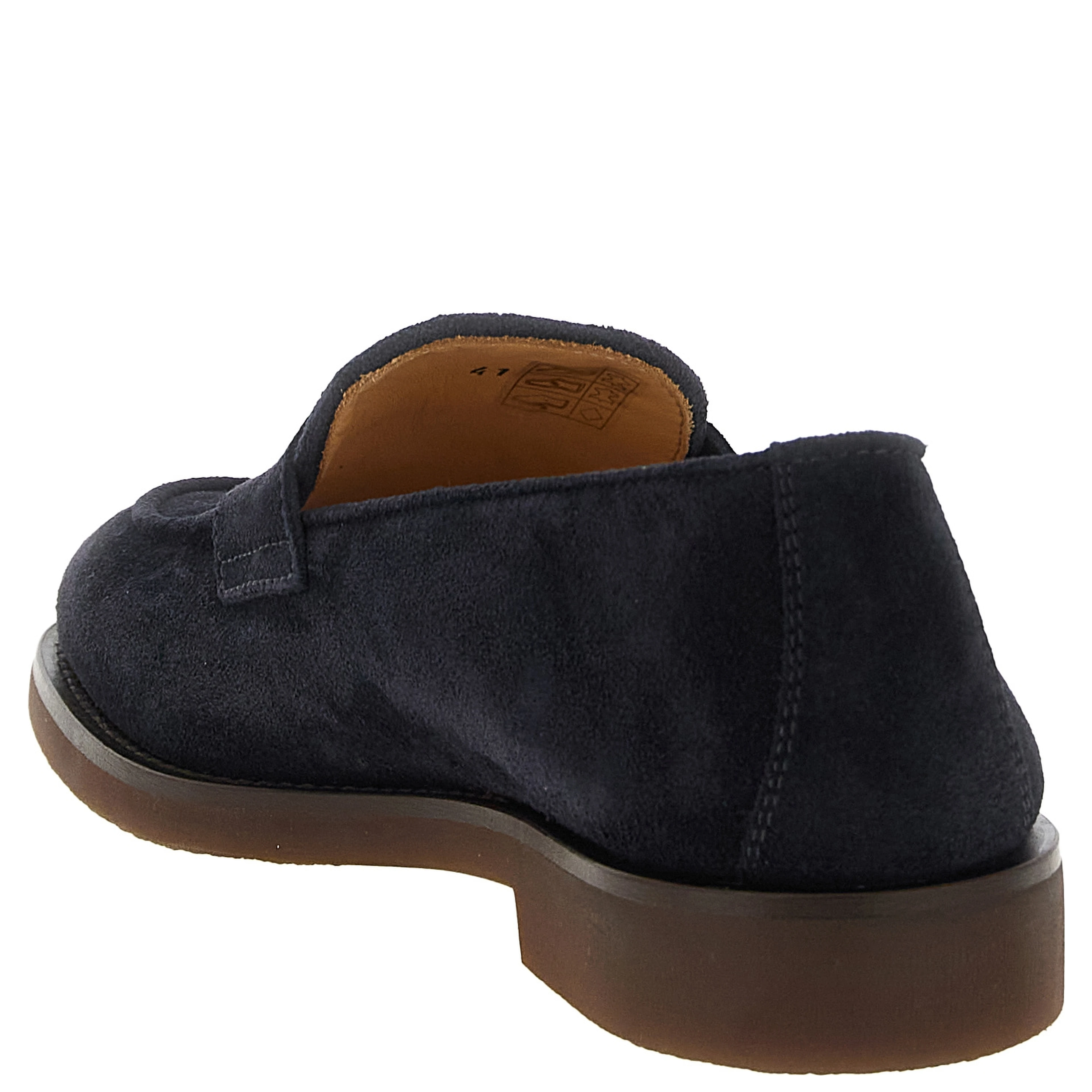 Blue Calfskin Slip-On Loafers