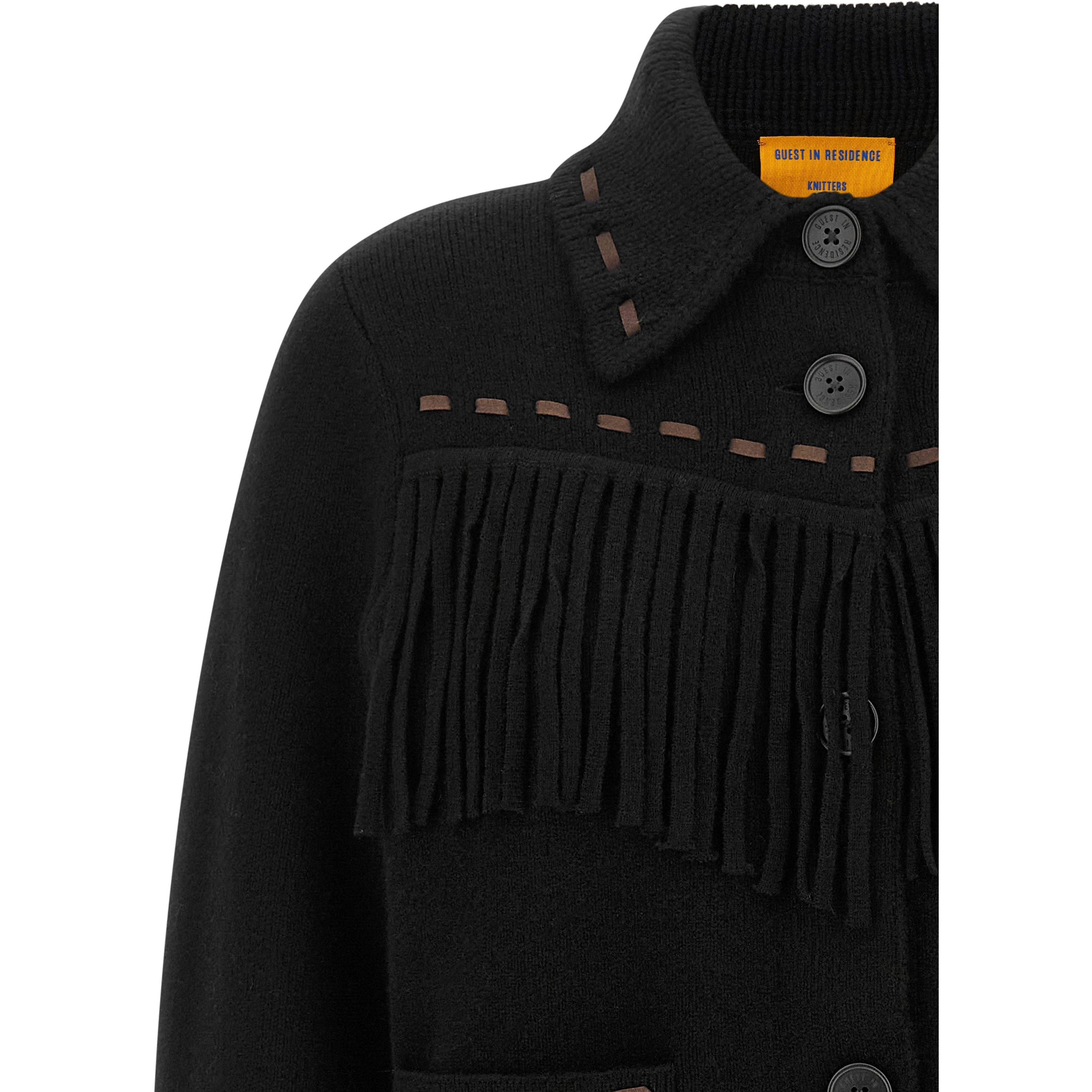 Black Wool Full-Length Jacket
