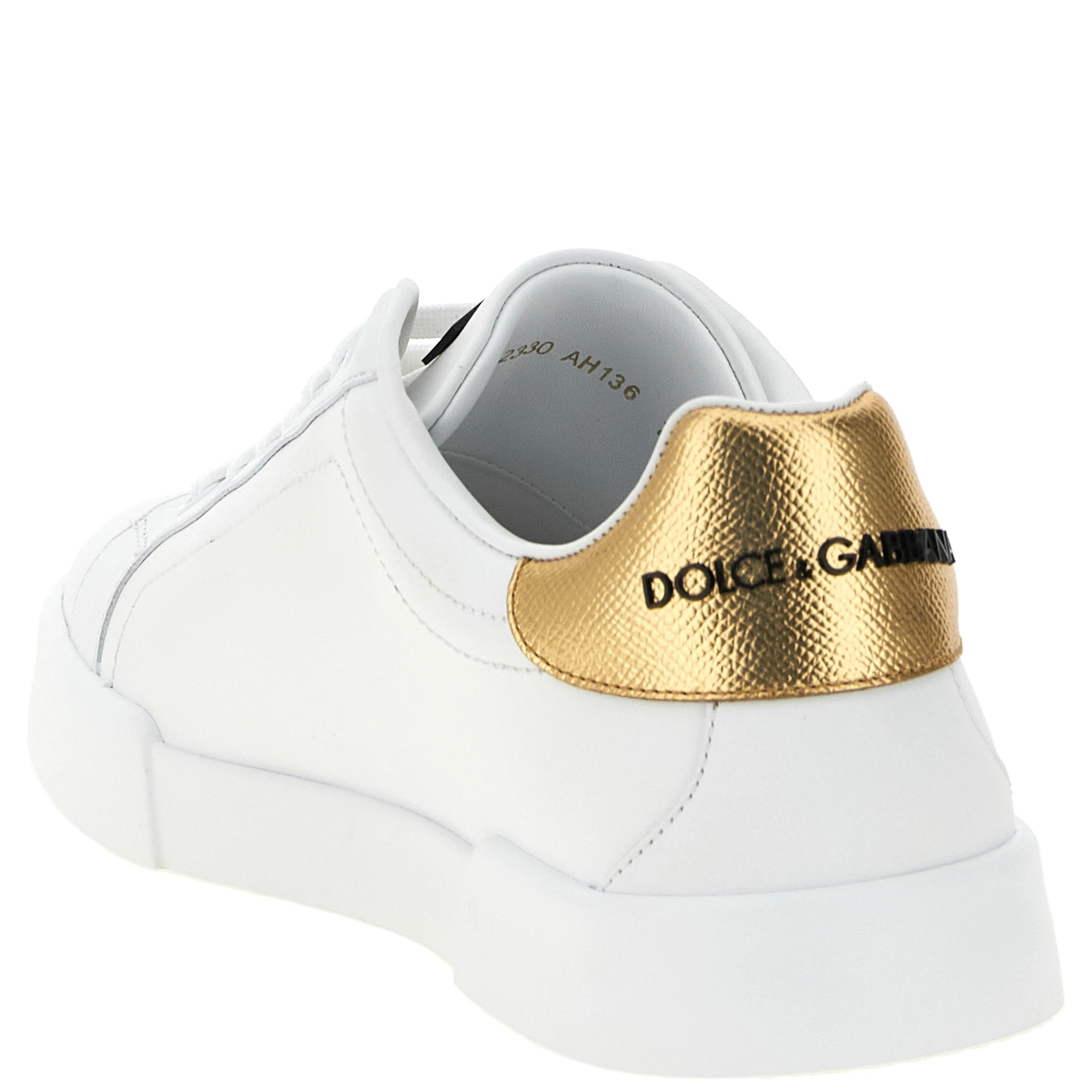 Gold Calfskin Low Top Sneakers