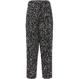 Black Polyamide Casual Pants