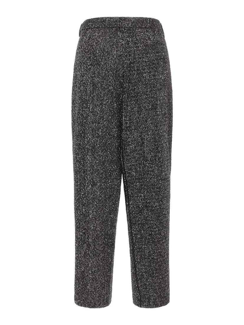 Black Polyamide Casual Pants