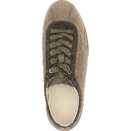 Gray Calfskin Low Top Sneakers