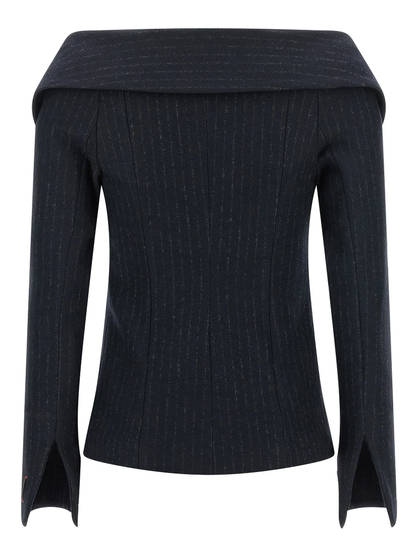 Blue Polyester Blazer