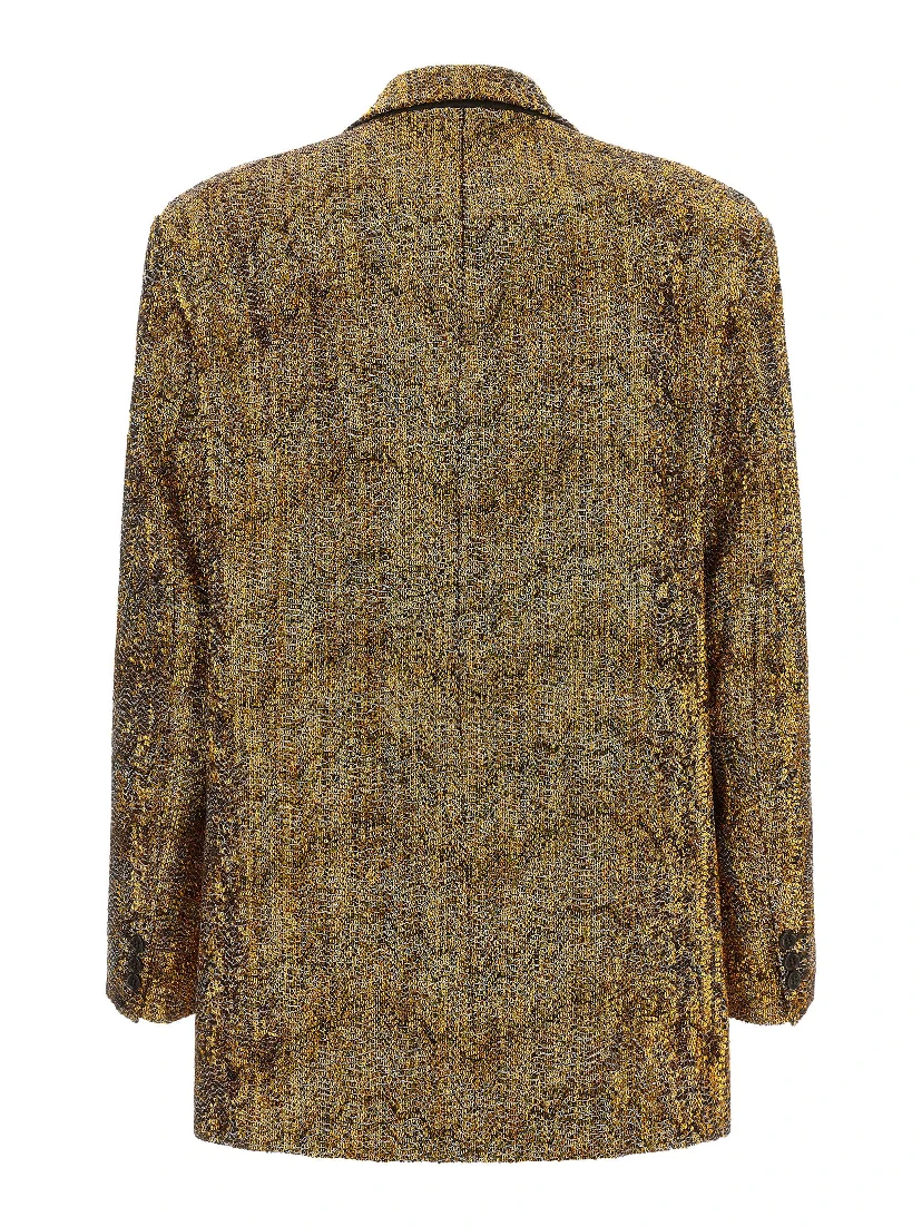 Gold Polyester Blazer