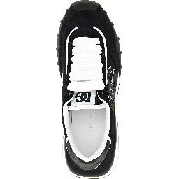Black Polyamide Athletic Sneakers