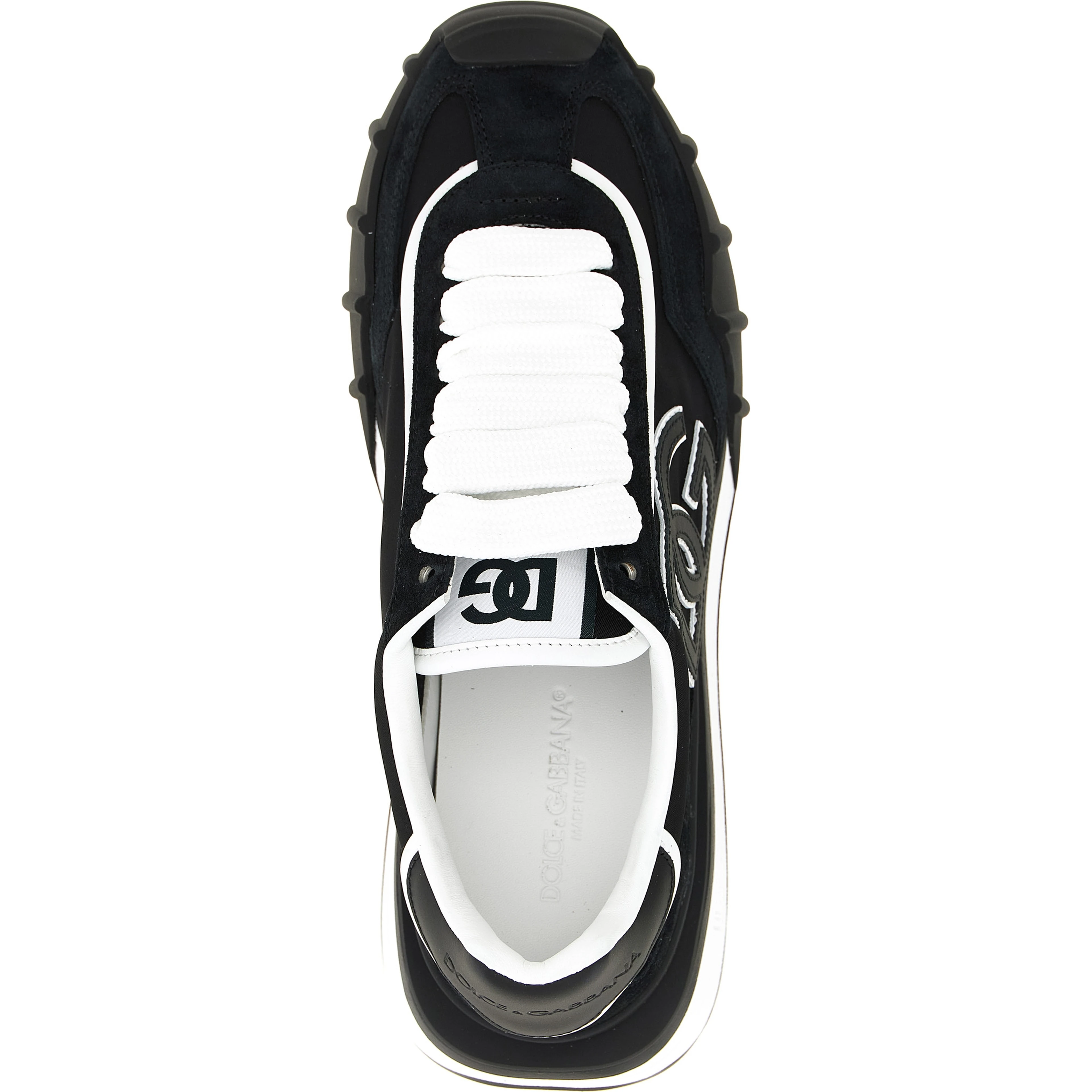 Black Polyamide Athletic Sneakers