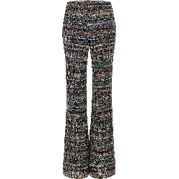Multicolor Viscose Flared Pants