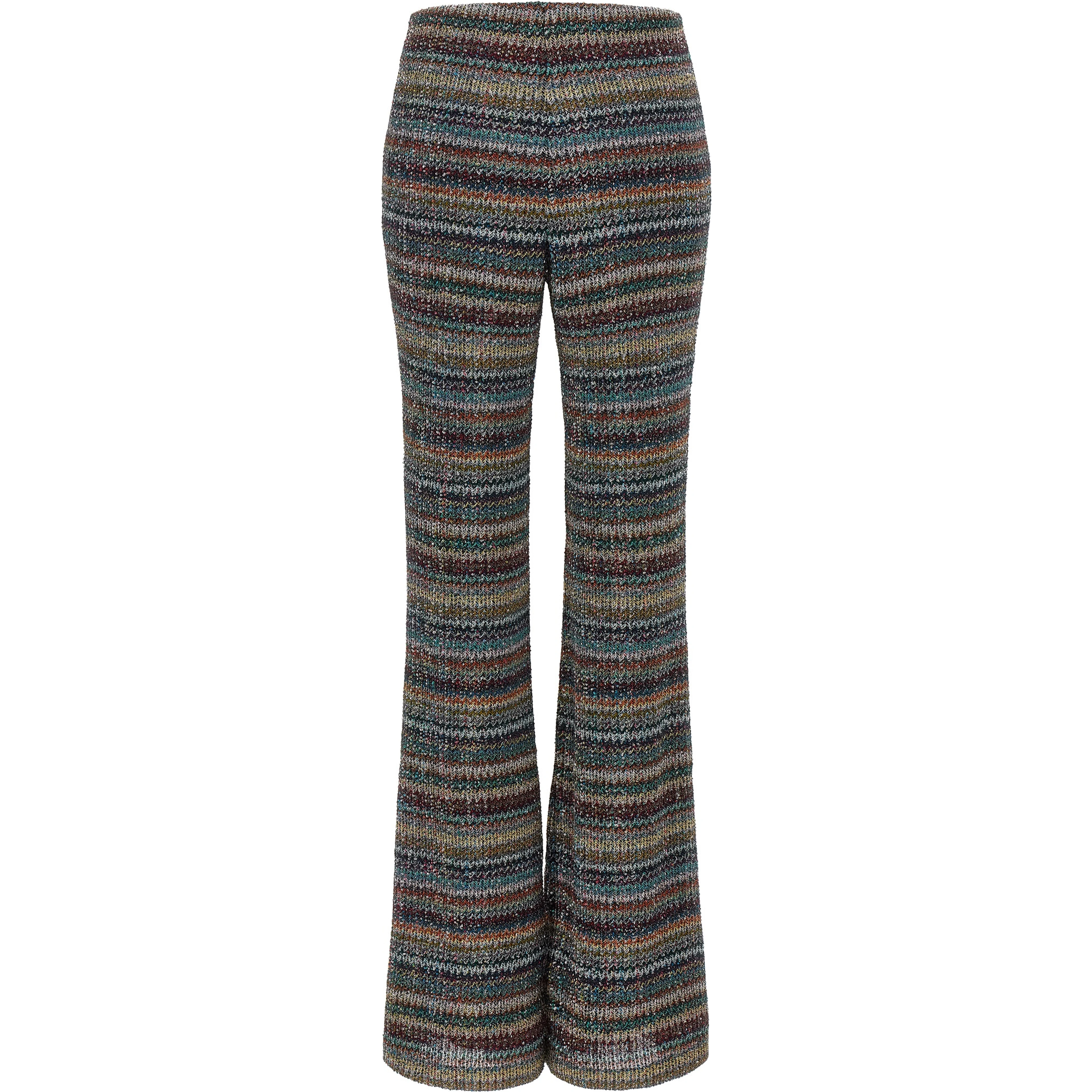Multicolor Viscose Flared Pants