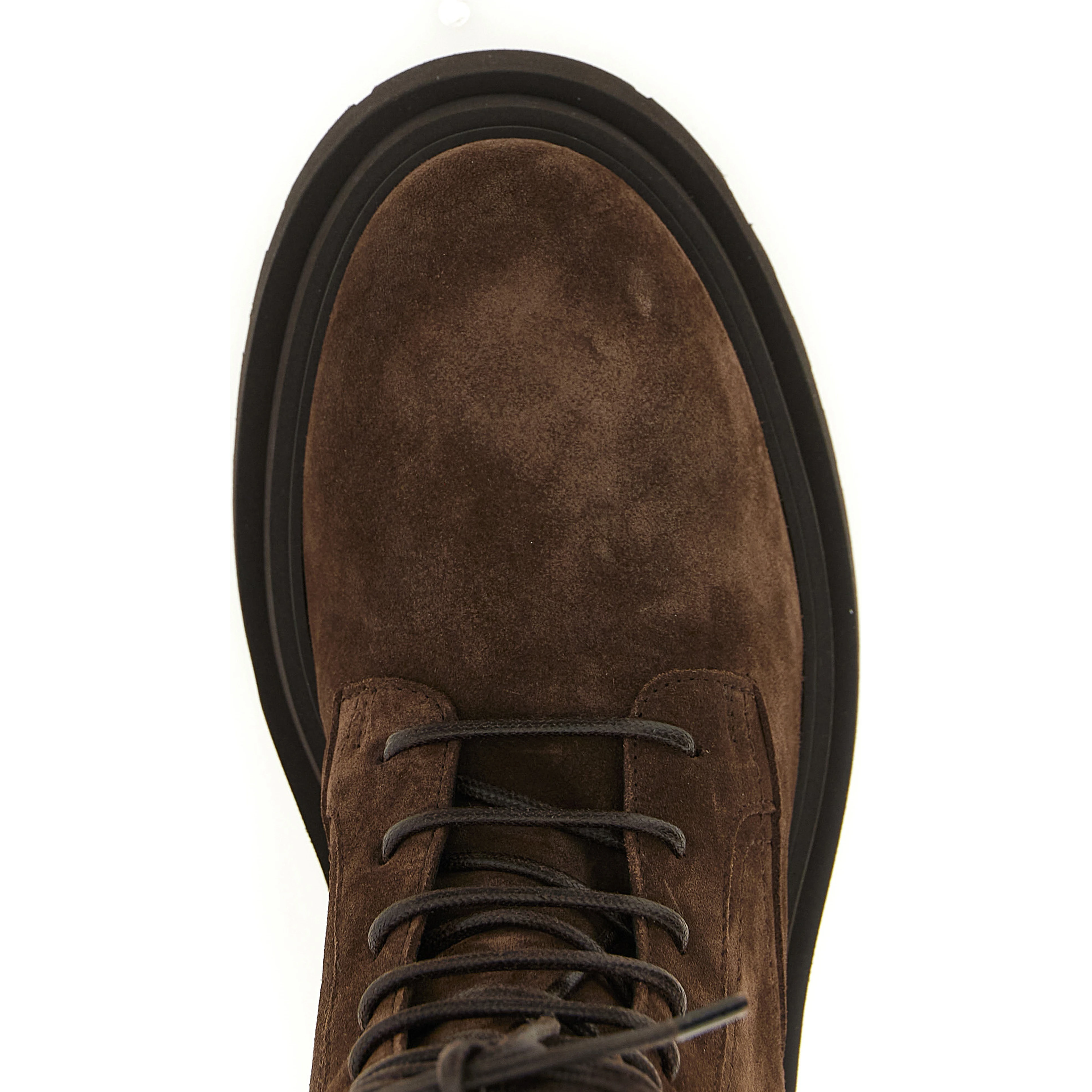 Brown Calfskin Lace-Up Boots
