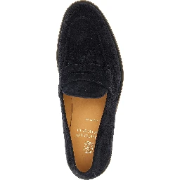 Blue Calfskin Slip-On Loafers