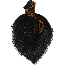 Black Wool Foulard