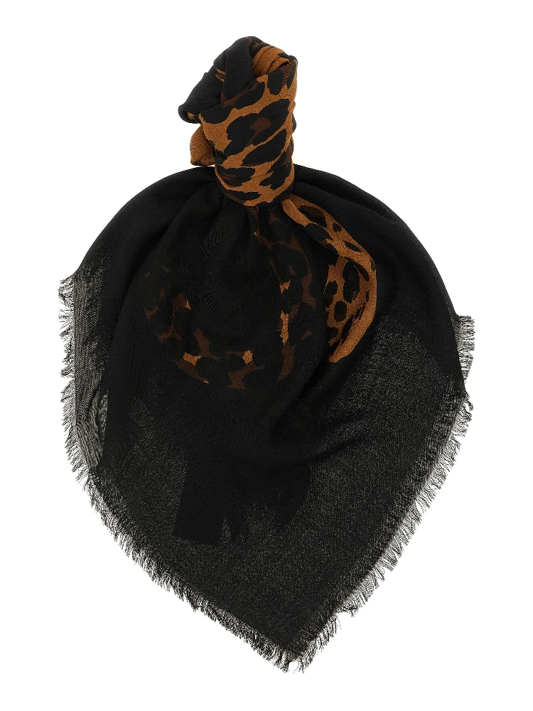 Black Wool Foulard