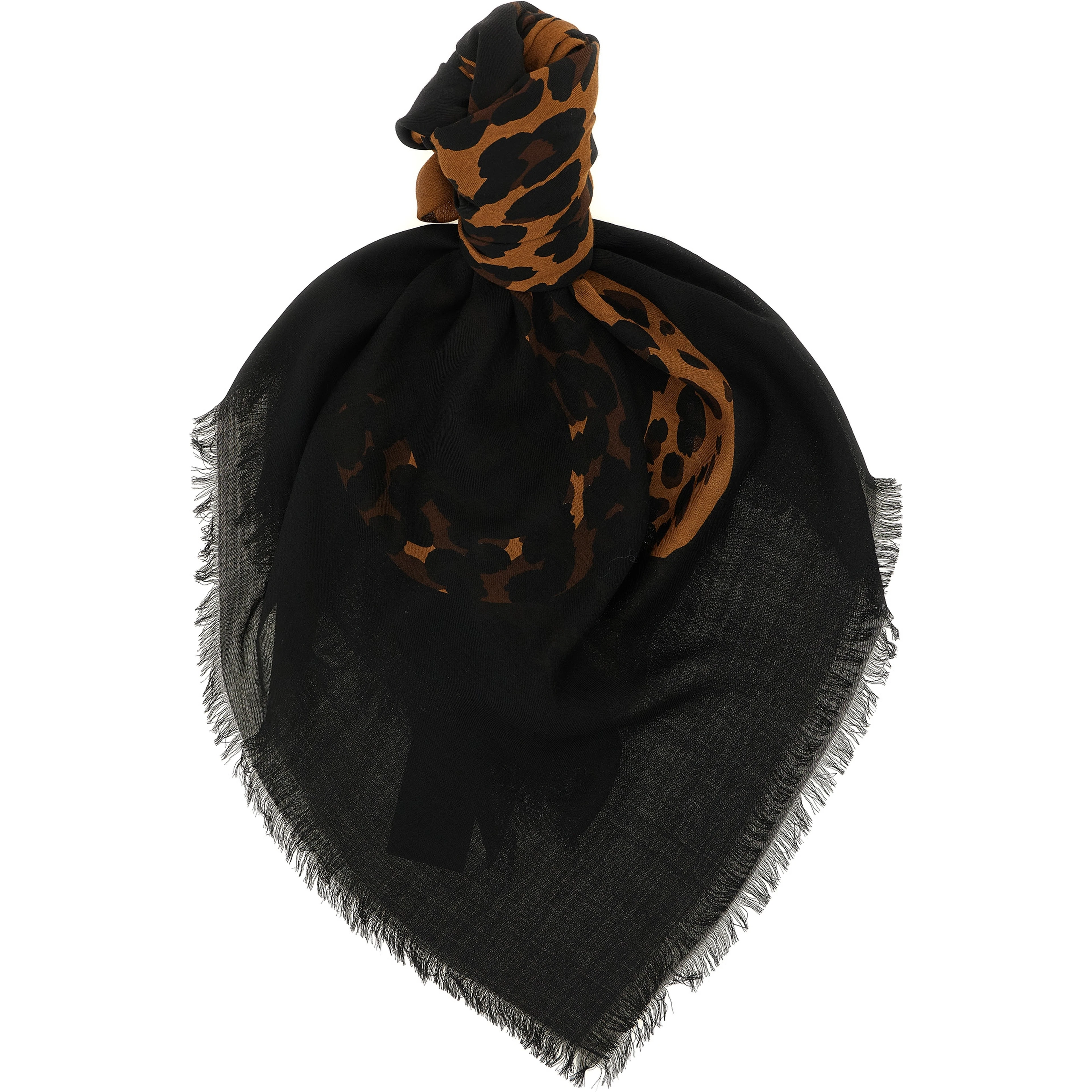Black Wool Foulard