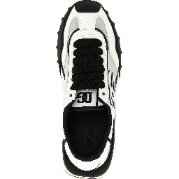 Bicolor Polyamide Athletic Sneakers