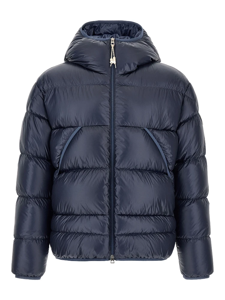 Blue Polyamide Full-Length Jacket