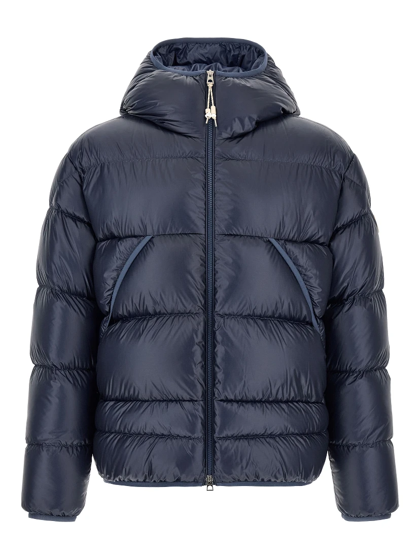 Blue Polyamide Full-Length Jacket