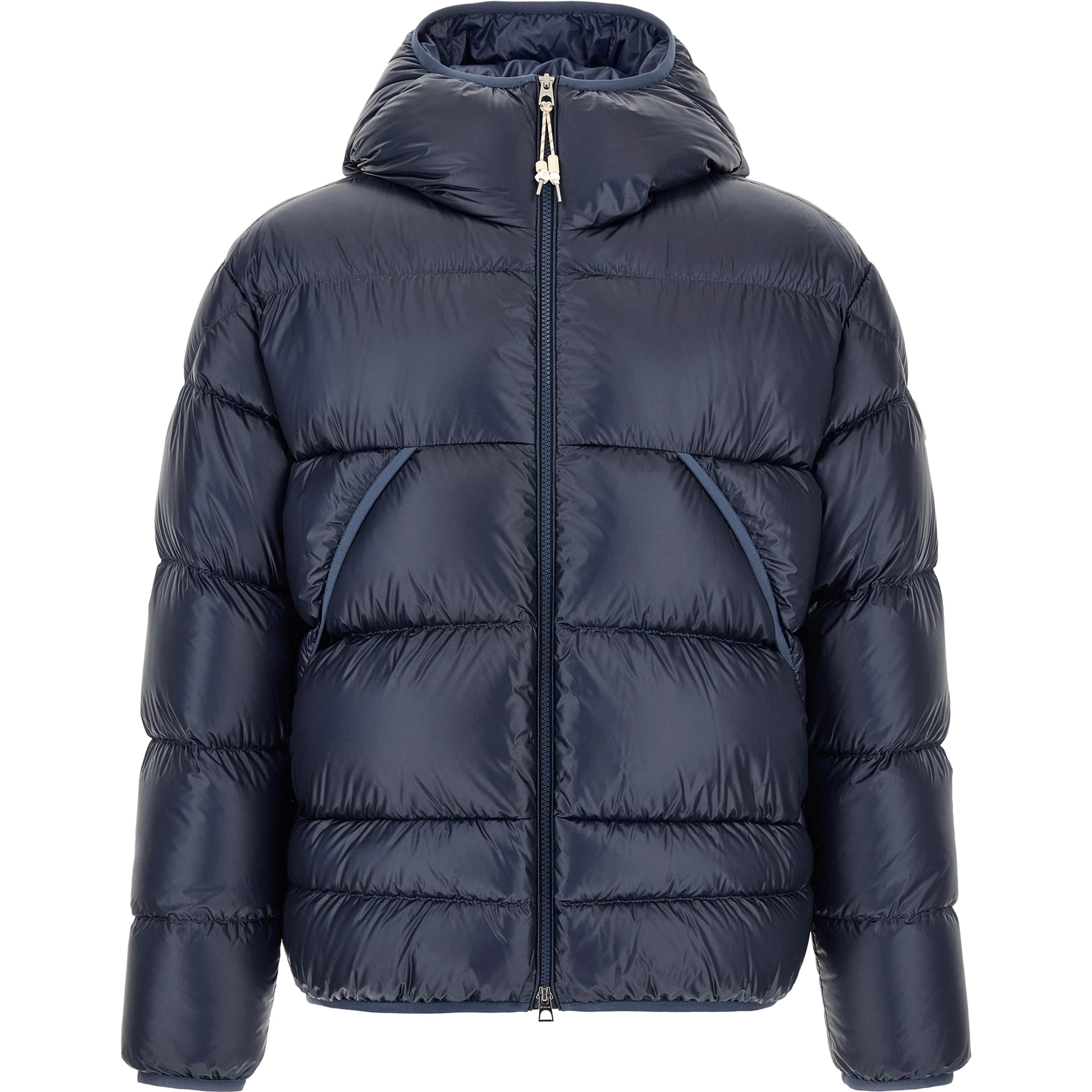Blue Polyamide Full-Length Jacket