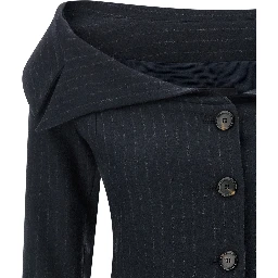 Blue Polyester Blazer