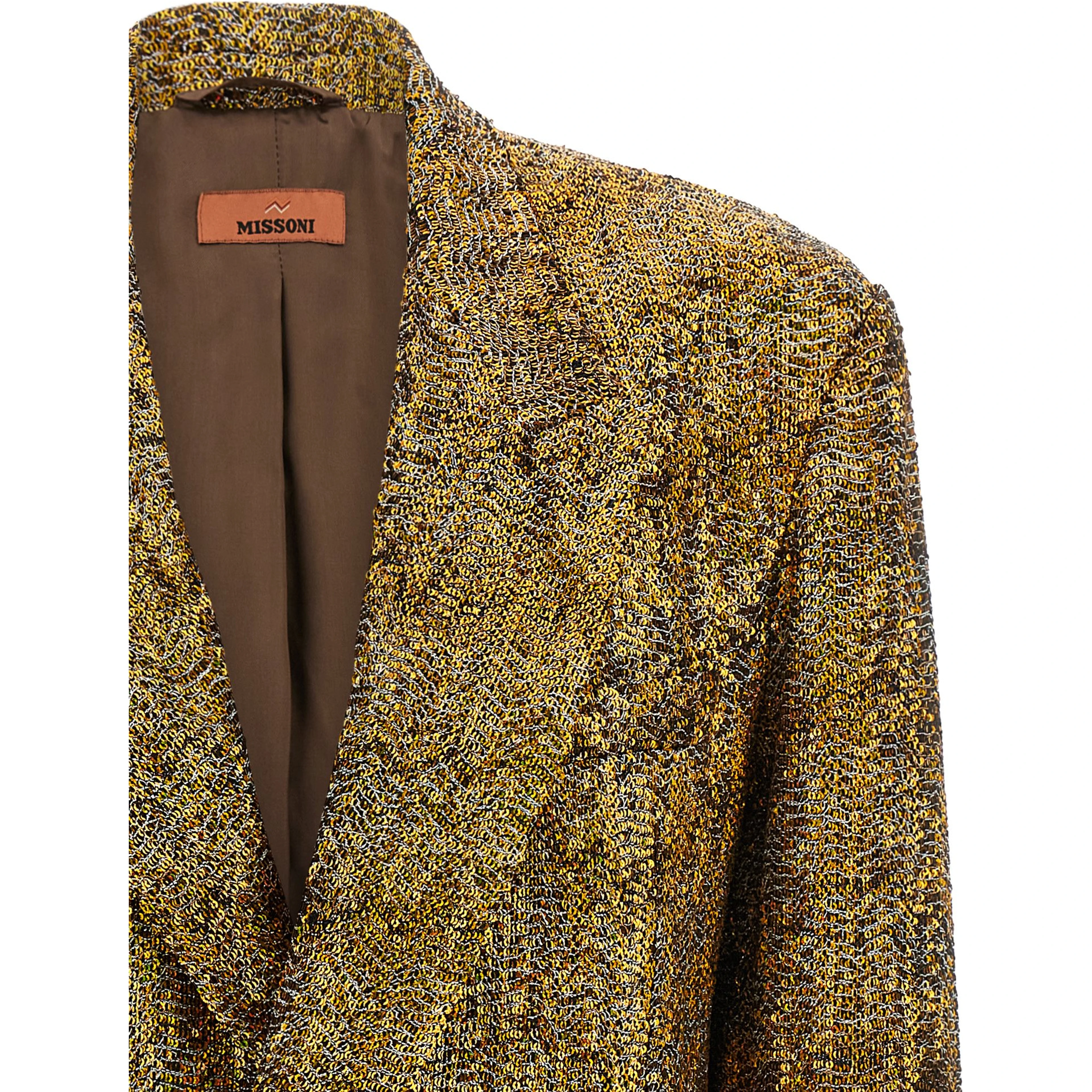 Gold Polyester Blazer