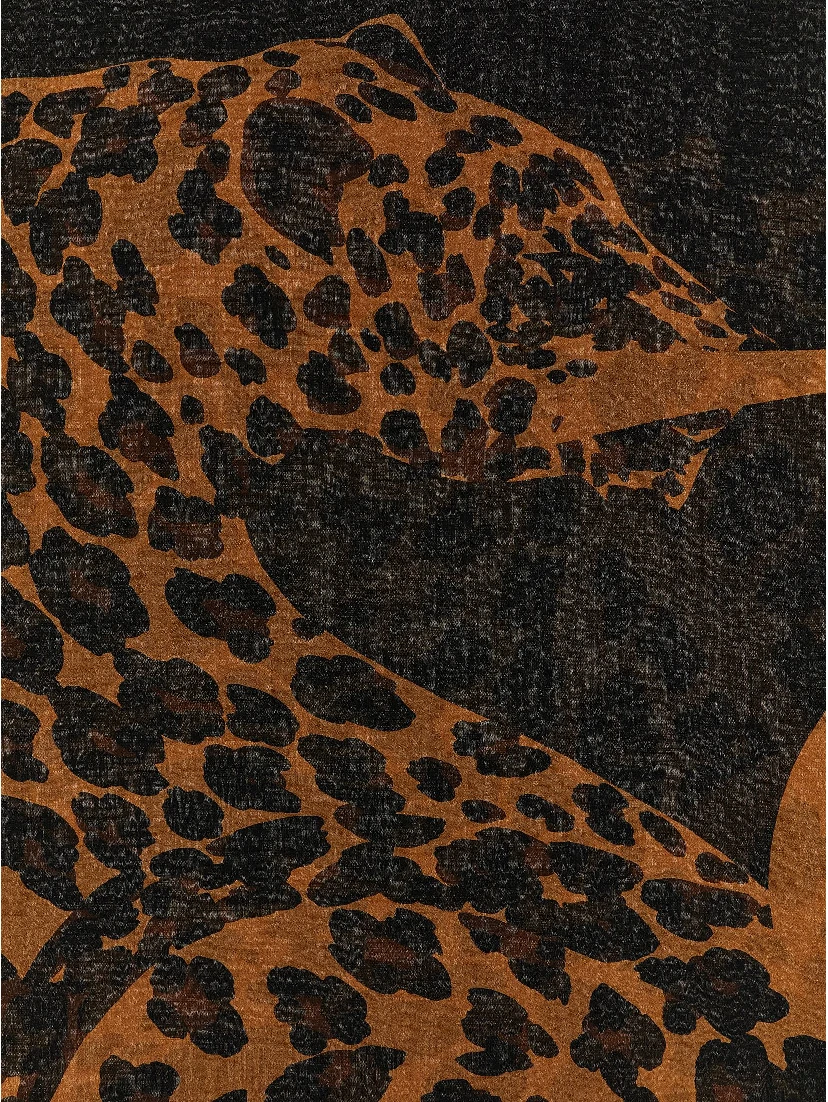 Black Wool Foulard
