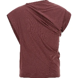 Bordeaux Cotton Sleeveles T-Shirt