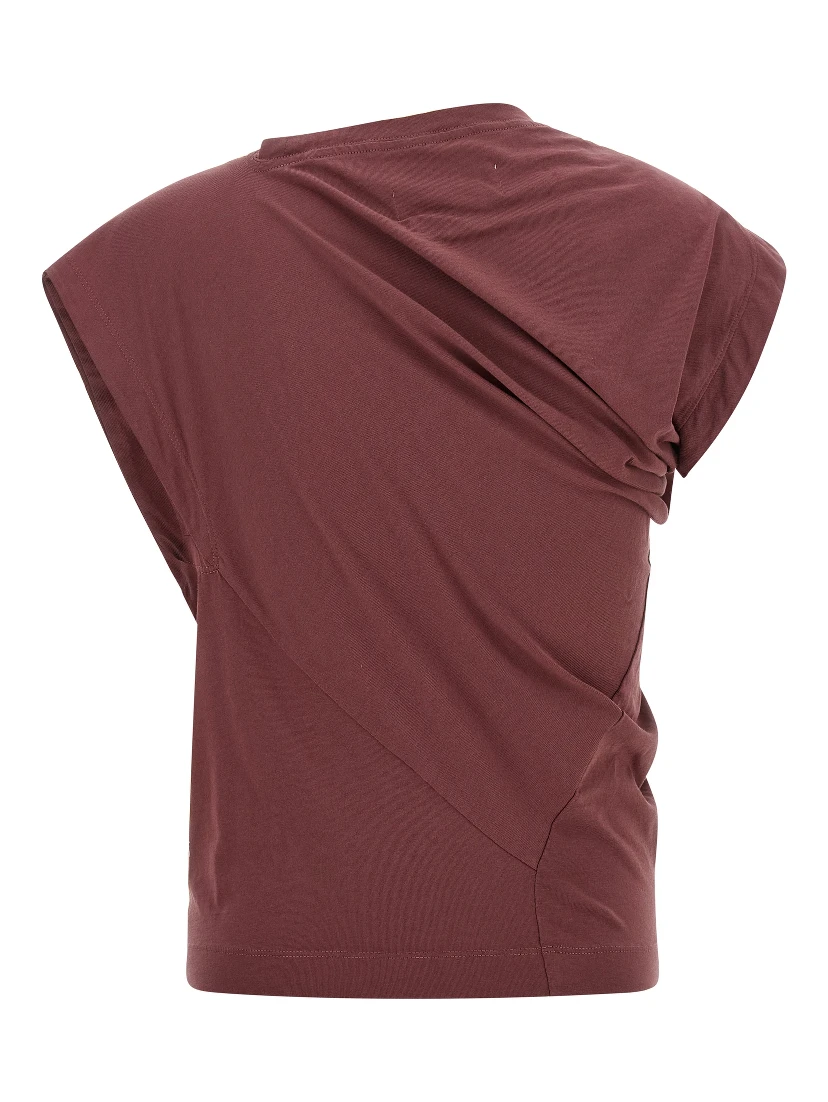 Bordeaux Cotton Sleeveles T-Shirt