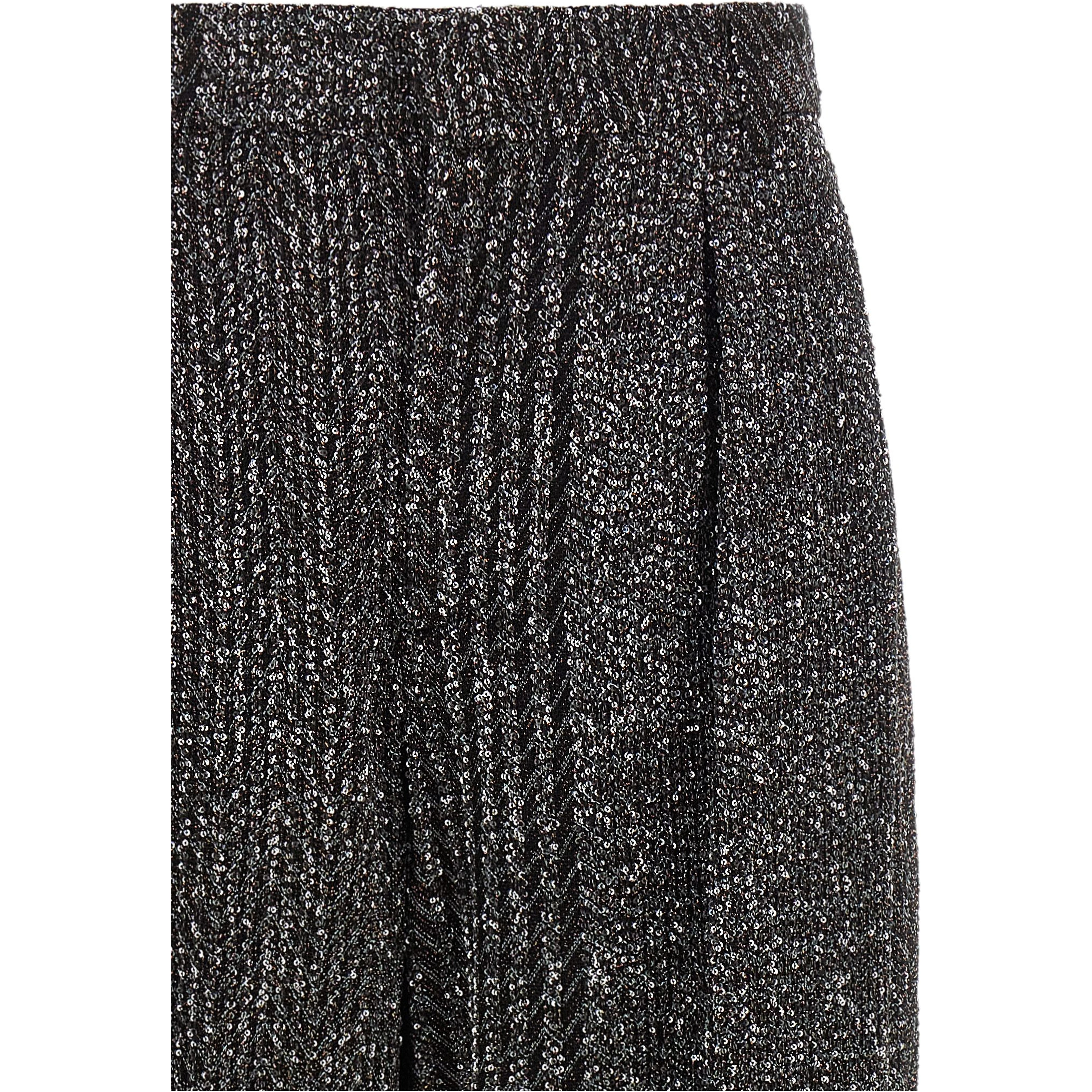 Black Polyamide Casual Pants