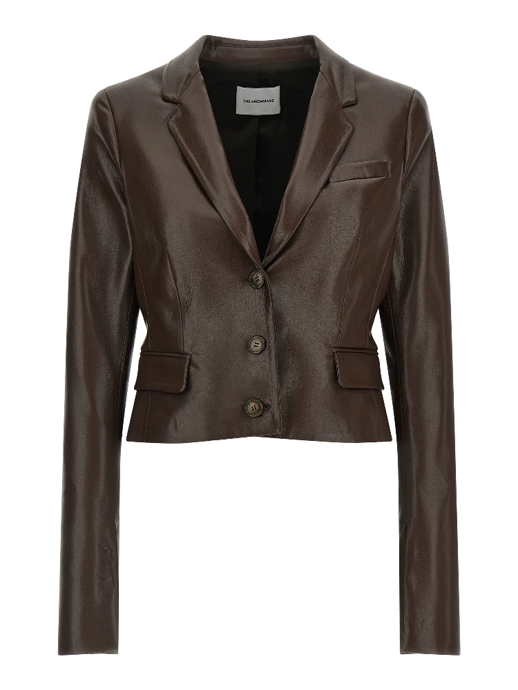 Brown Polyester Blazer