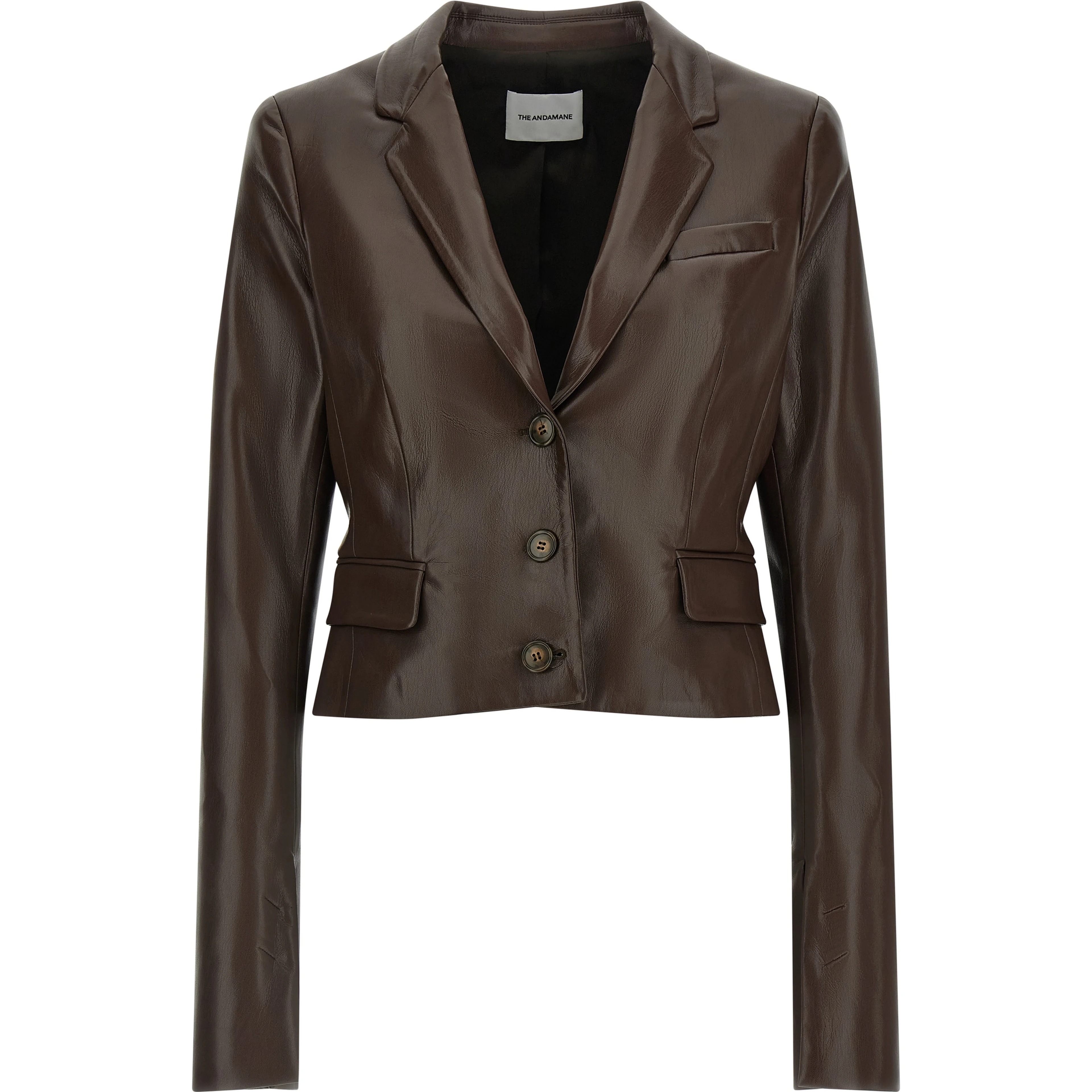 Brown Polyester Blazer
