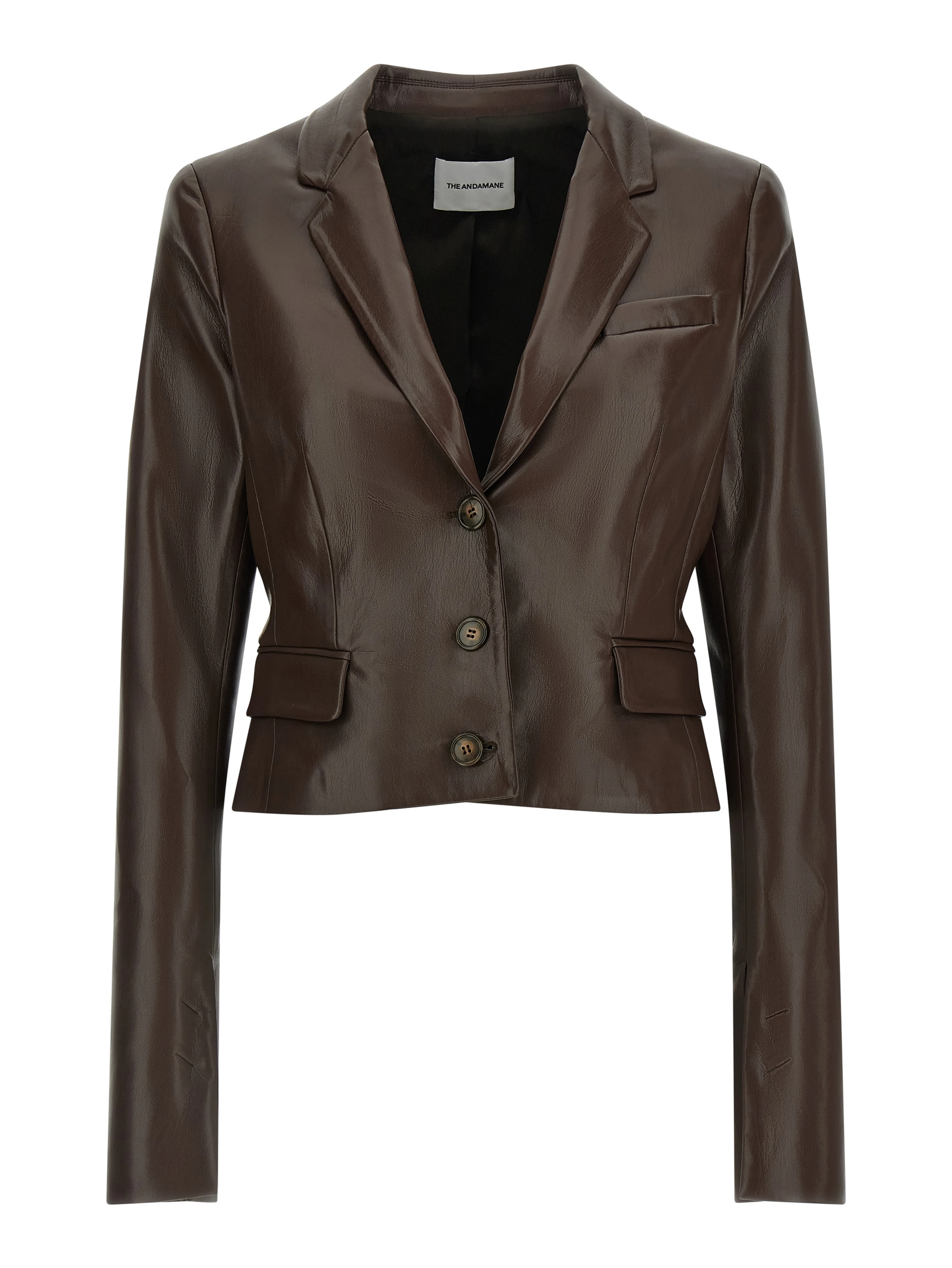 Brown Polyester Blazer