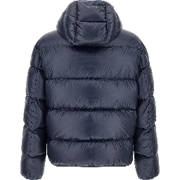 Blue Polyamide Full-Length Jacket