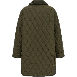Bicolor Polyester Full-Length Jacket